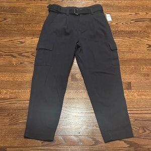 NWT Gap Crop Cargo Pants with Belt Size 4 in Navy